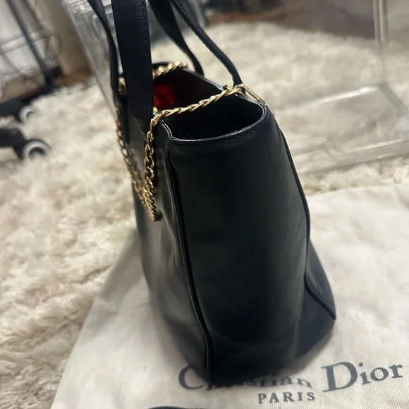 Christian Dior Lady Dior 2 Way Tote Bag Navy - Picture 9 of 14